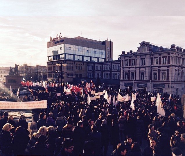 Молодежная палата приняла участие в митинге, посвященном воссоединению Крыма и Севастополя с Россией
