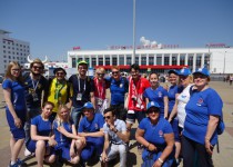 Активисты Московского района встречают гостей Чемпионата мира по футболу