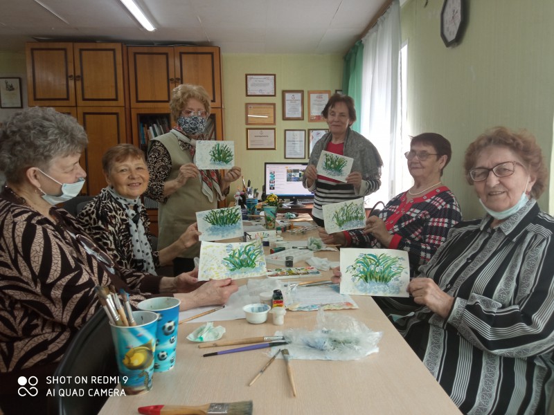 В ТОС Нартова прошел мастер-класс по рисованию