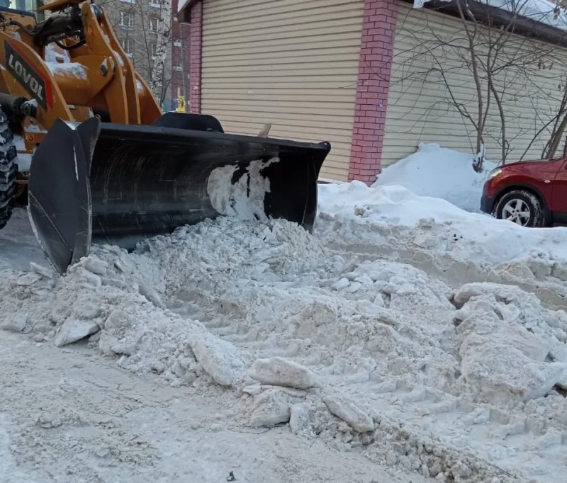 Владимир Амельченко организовал уборку снега на территории учебных учреждений округа