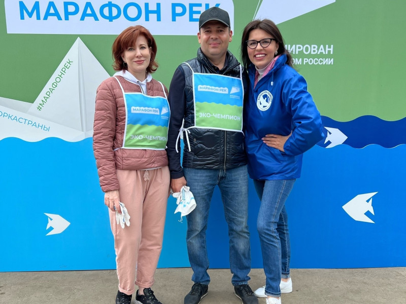 Оксана Дектерева приняла участие в федеральной акции по очистке берегов «Марафон рек»