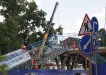 Глава города Олег Сорокин откроет надземный пешеходный переход  на проспекте Гагарина. На строительство из городского и федерального бюджетов было выделено более 66 млн. рублей