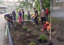 Роман Буланов поддержал участников акции «Цветущий город» в микрорайоне «Березовский»