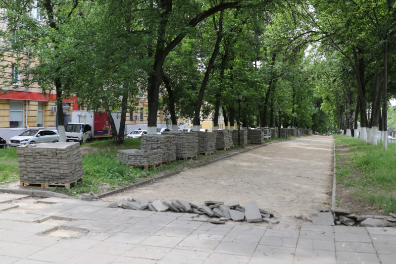 Благоустройство бульвара на проспекте Гагарина будет завершено в августе