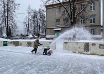 Зимний субботник в поселке Новое Доскино