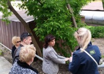 Жанна Скворцова проконтролировала ход ремонта лестницы на улице Володарского