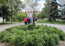 Благоустройство клумбы на улице Культуры