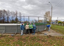 В поселке Новое Доскино прошел субботник