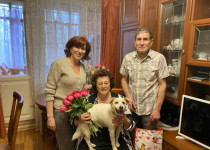 Оксана Дектерева поздравила с золотой свадьбой семью Физделей, проживающую в Нижегородском районе