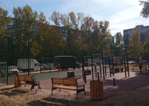 Установка спортивной площадки по адресу ул.С.Есенина, д.38