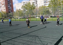 Встреча по футболу среди дворовых команд прошла в сквере им. Прыгунова