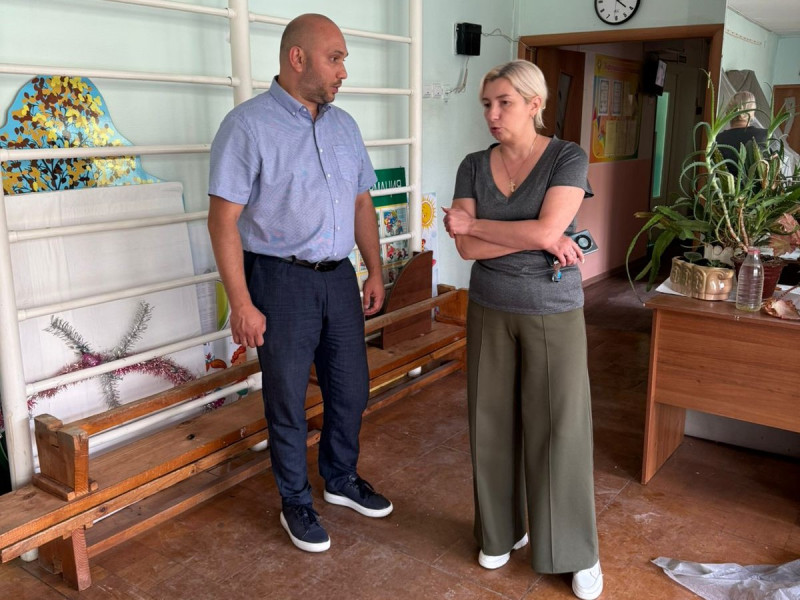 Владимир Поддымников-Гордеев проинспектировал ремонт системы отопления детского сада №162