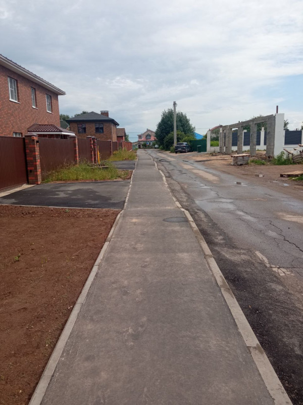 Ремонт проездов и тротуаров в деревне Новопокровское от д.23
