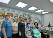 Новогоднее открытие выставки картин в ТОС микрорайона по улицам Коминтерна — Свободы и поселка Володарский