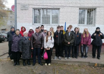 Памятный митинг у мемориальной доски Герою Советского Союза Н.И. Бородину